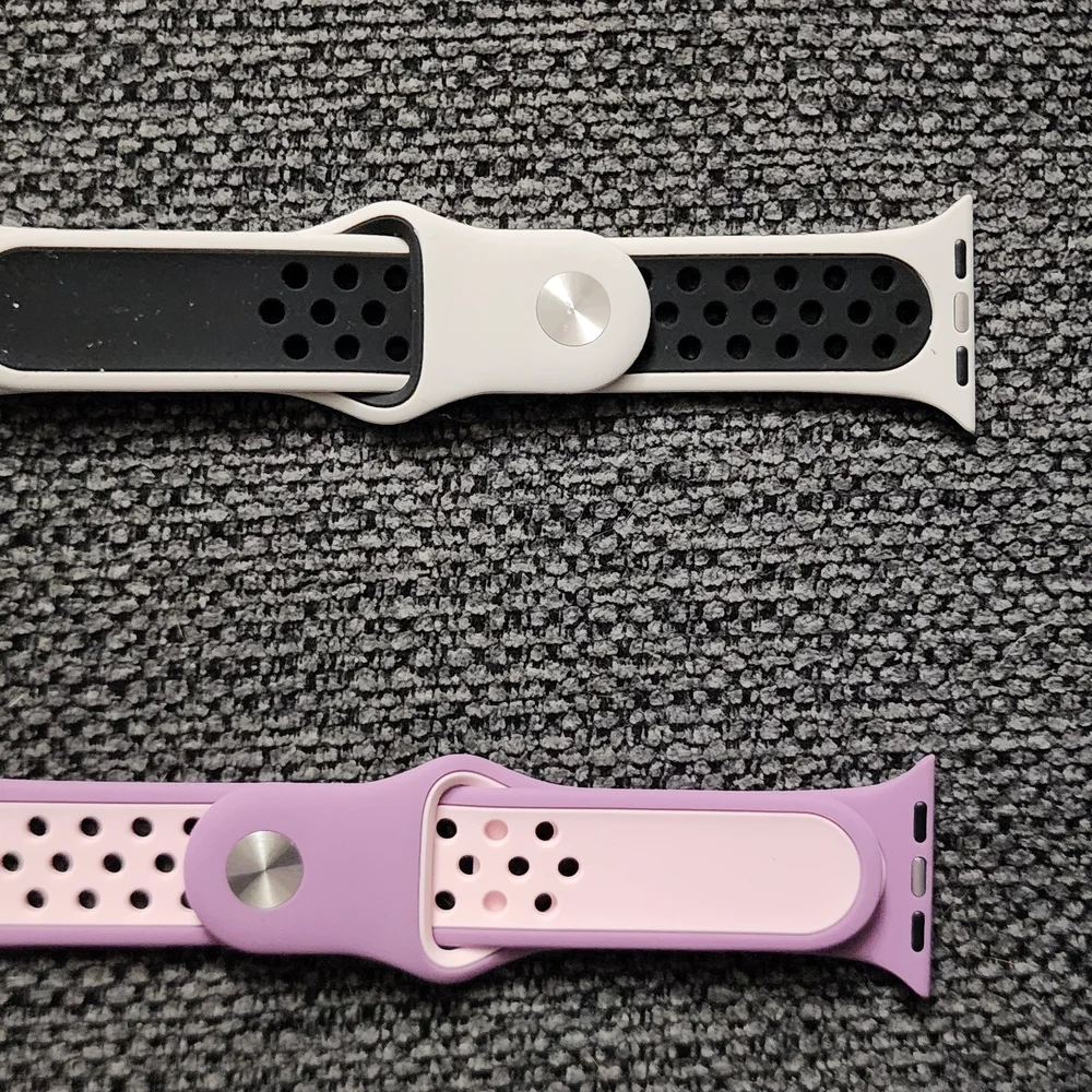 Apple Watch Bands White and Purple/Pink 2pk. For 38/40/41mm Apple QTche